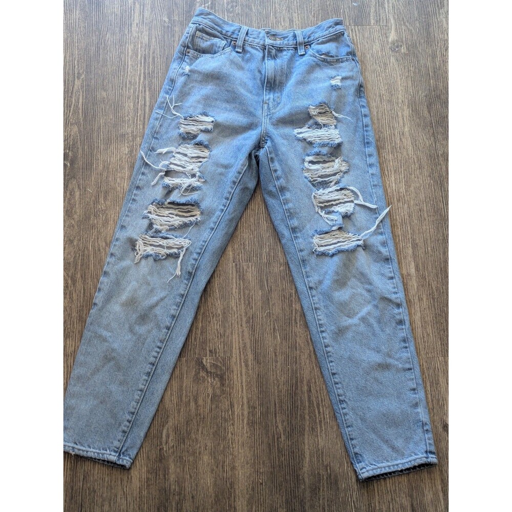 Levi’s high waisted mom jeans Women’s Size 27 Distressed Medium Wash Stretch